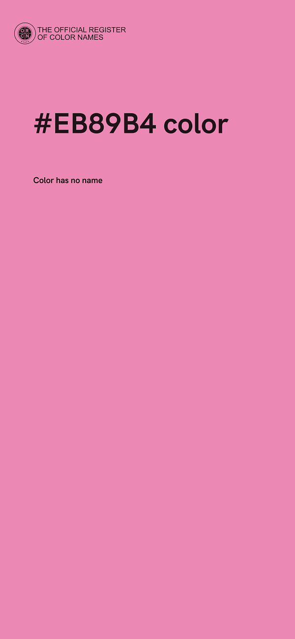 #EB89B4 color image