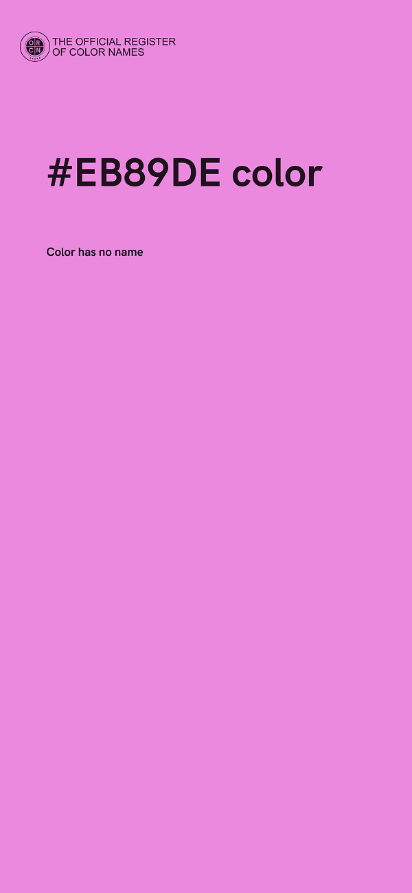 #EB89DE color image
