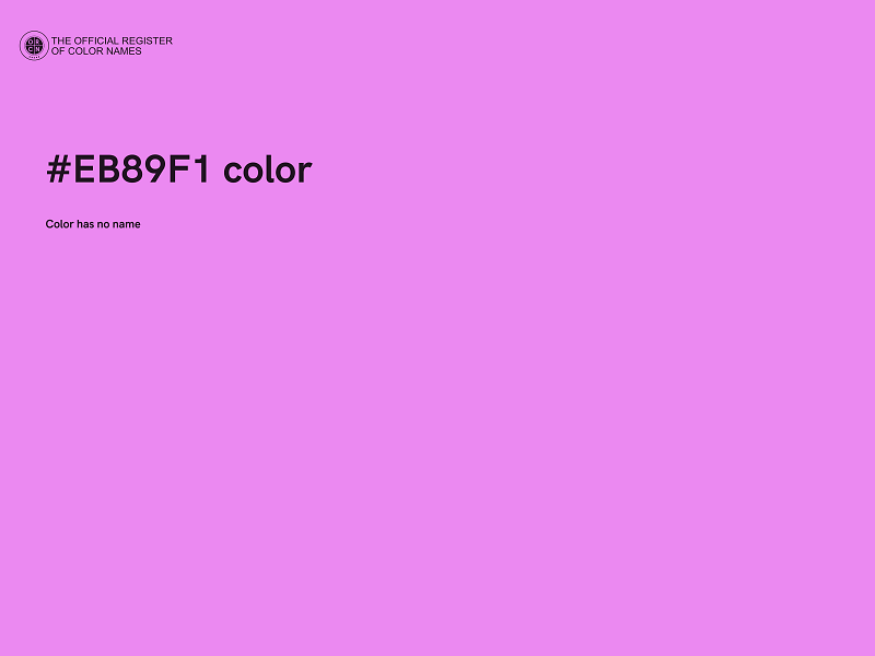 #EB89F1 color image