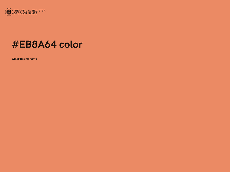 #EB8A64 color image