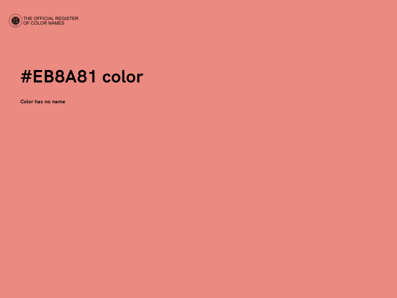 #EB8A81 color image