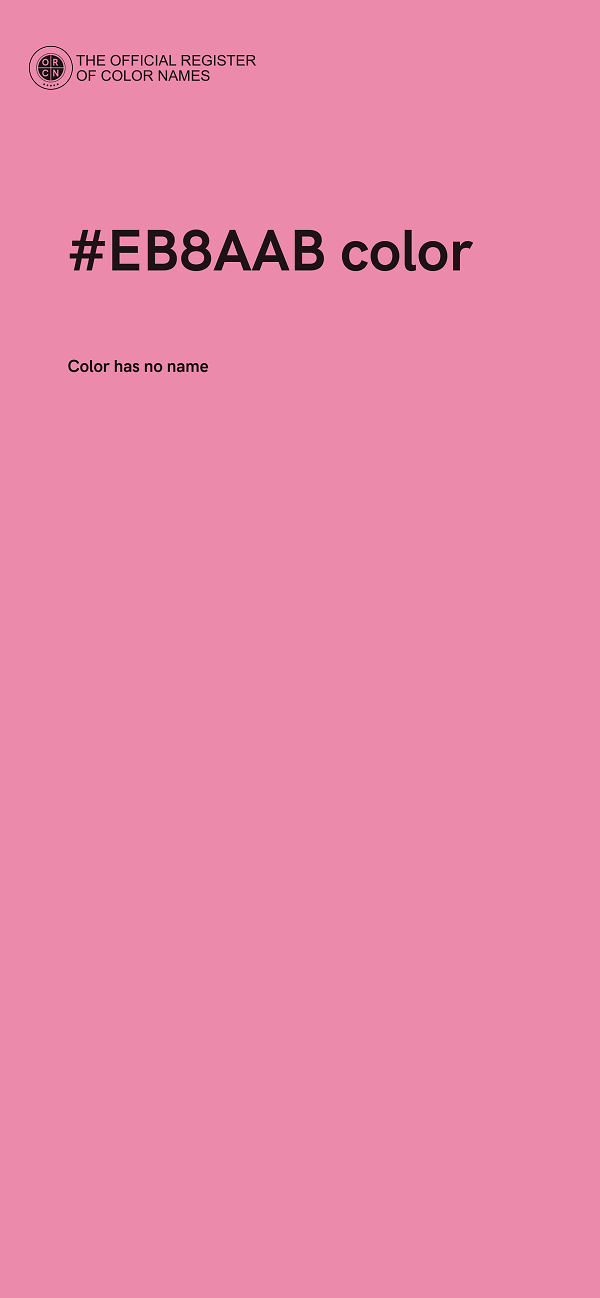 #EB8AAB color image