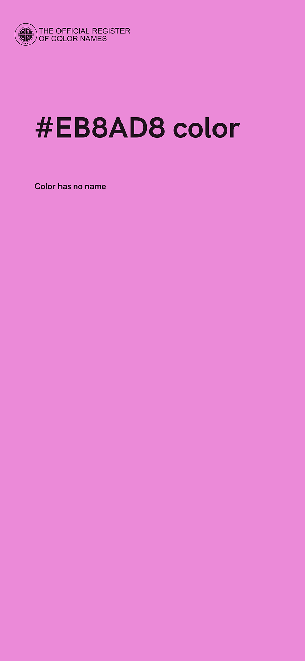 #EB8AD8 color image