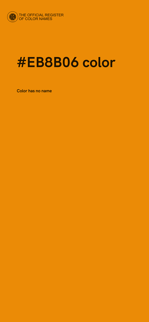 #EB8B06 color image