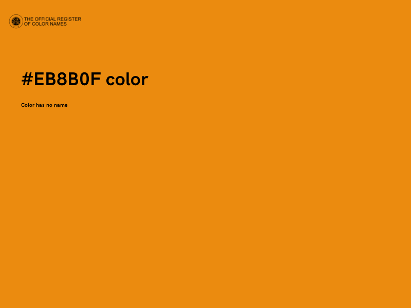 #EB8B0F color image