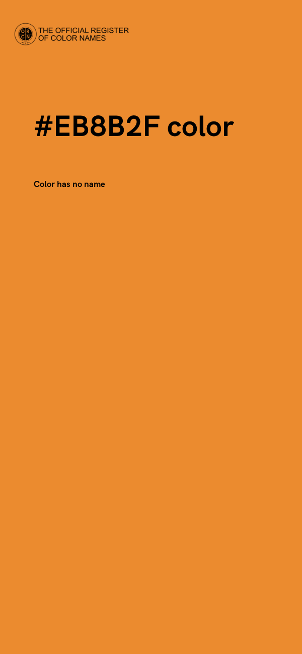 #EB8B2F color image