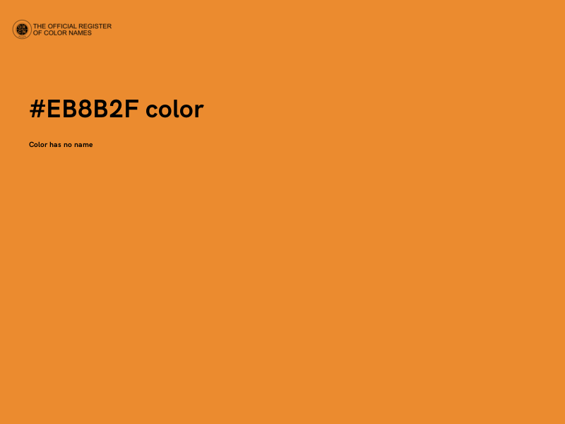 #EB8B2F color image