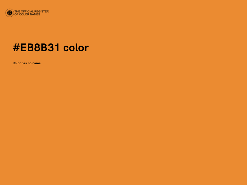#EB8B31 color image