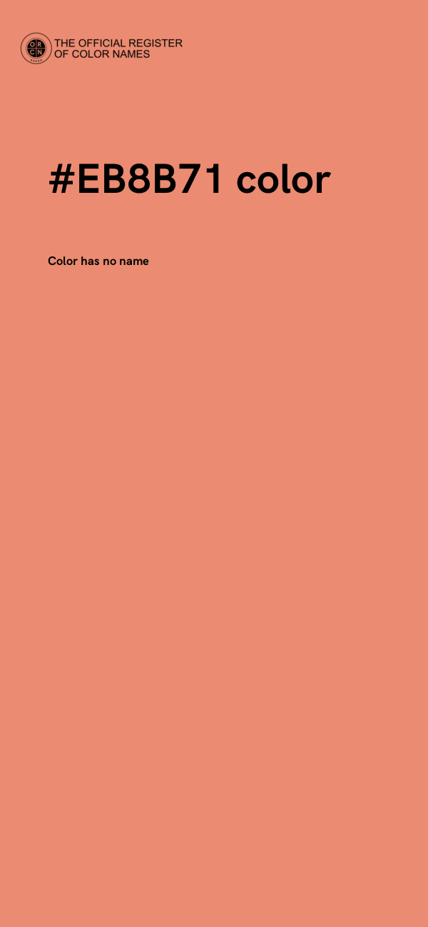 #EB8B71 color image