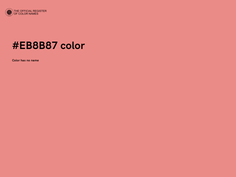 #EB8B87 color image