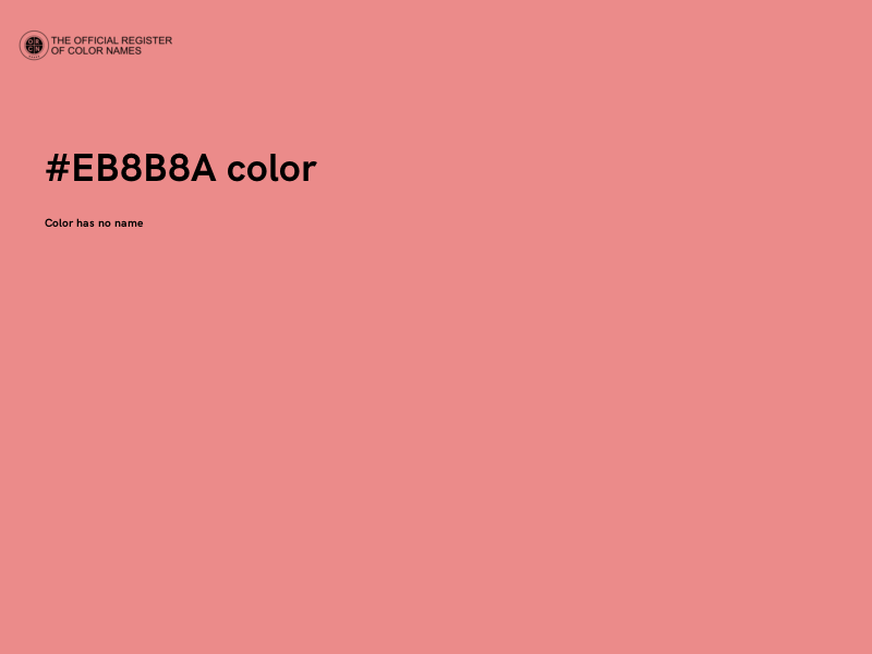 #EB8B8A color image