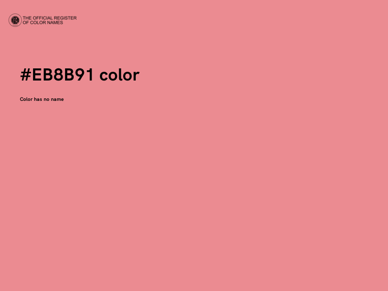 #EB8B91 color image