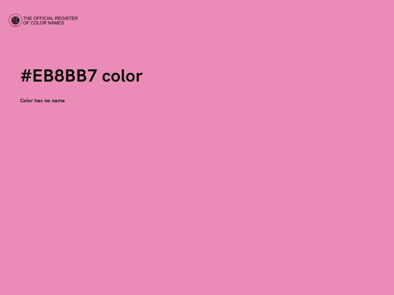 #EB8BB7 color image