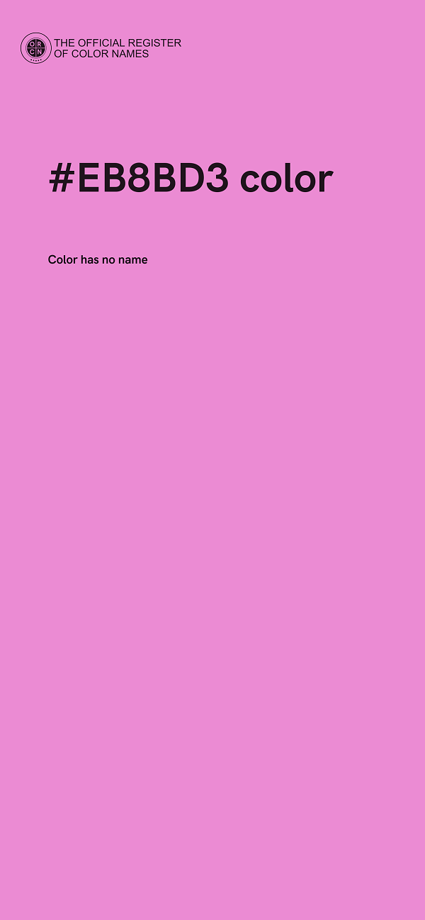 #EB8BD3 color image