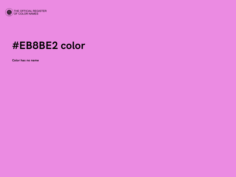#EB8BE2 color image