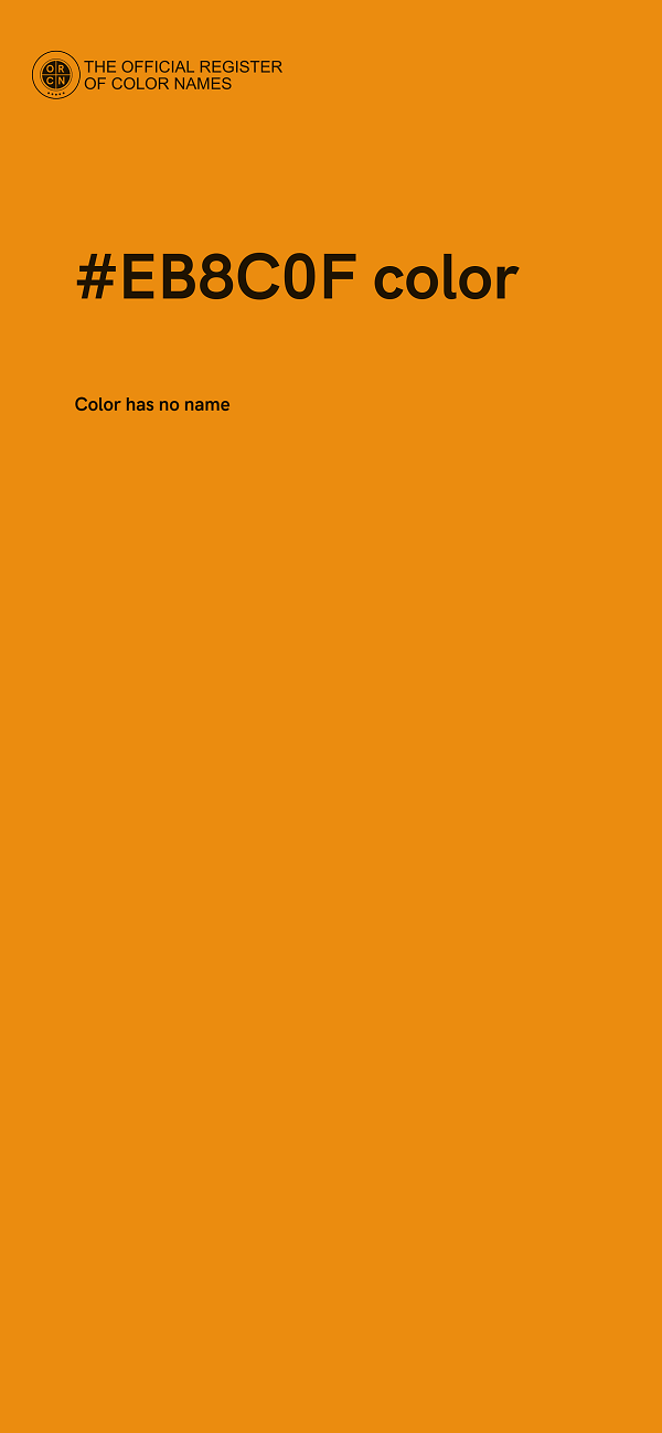 #EB8C0F color image