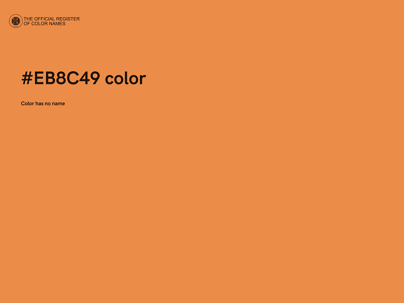 #EB8C49 color image