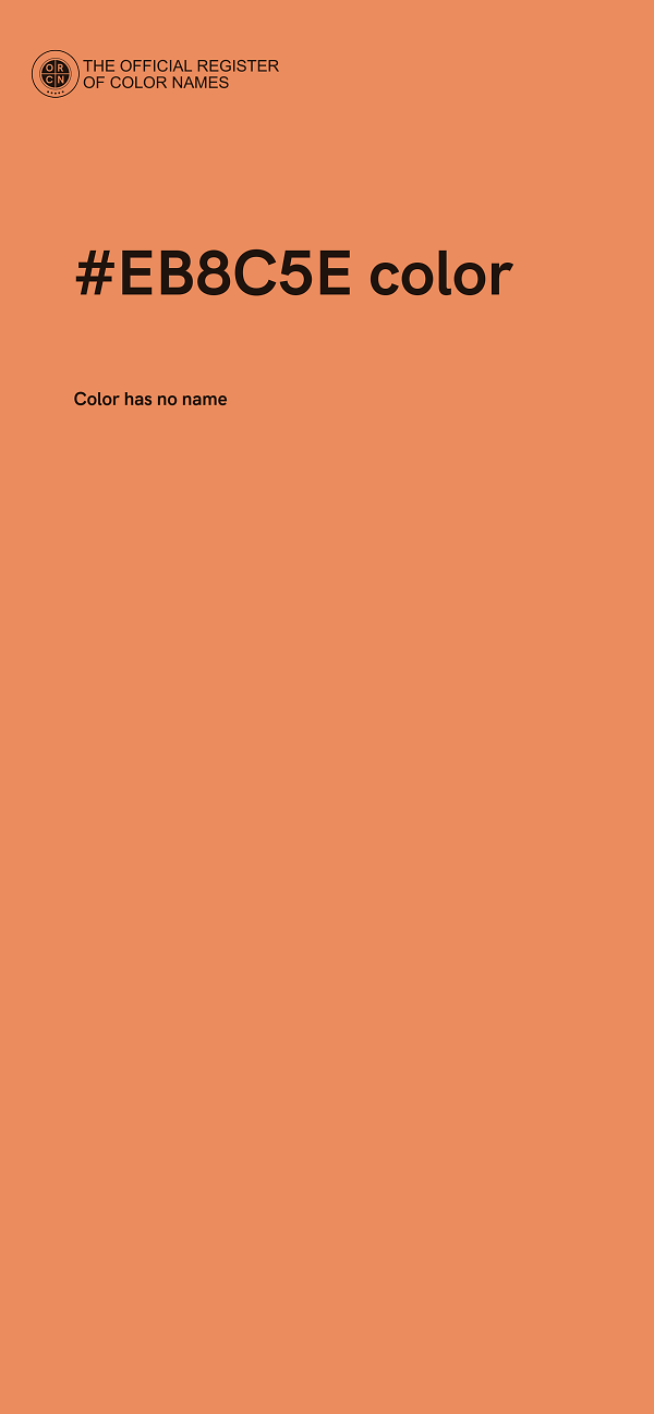 #EB8C5E color image