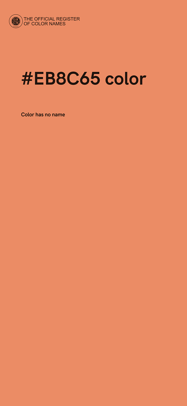 #EB8C65 color image