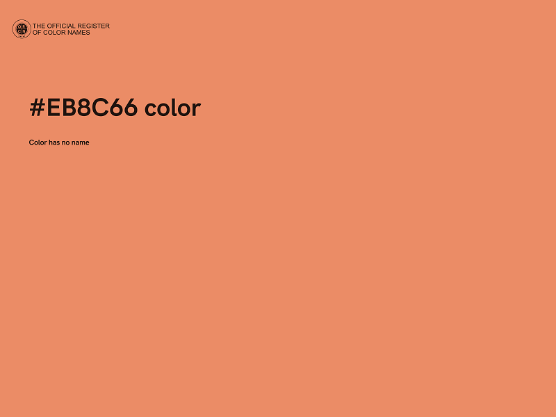 #EB8C66 color image