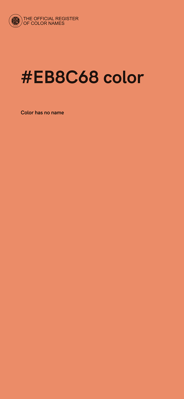 #EB8C68 color image