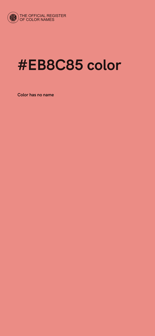#EB8C85 color image