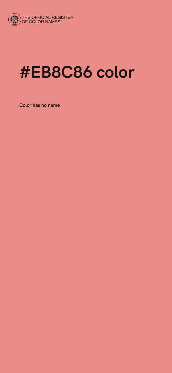 #EB8C86 color image