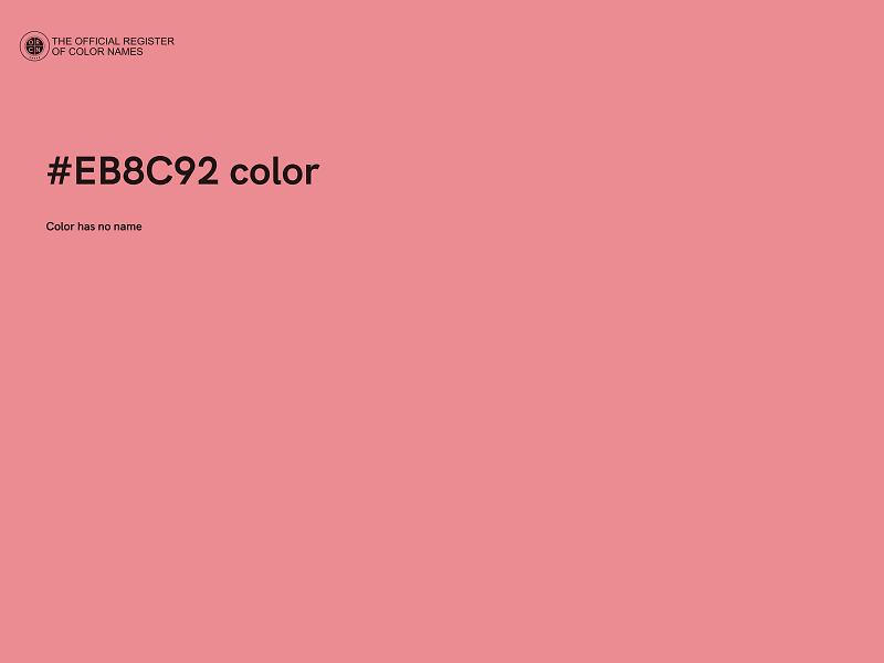#EB8C92 color image