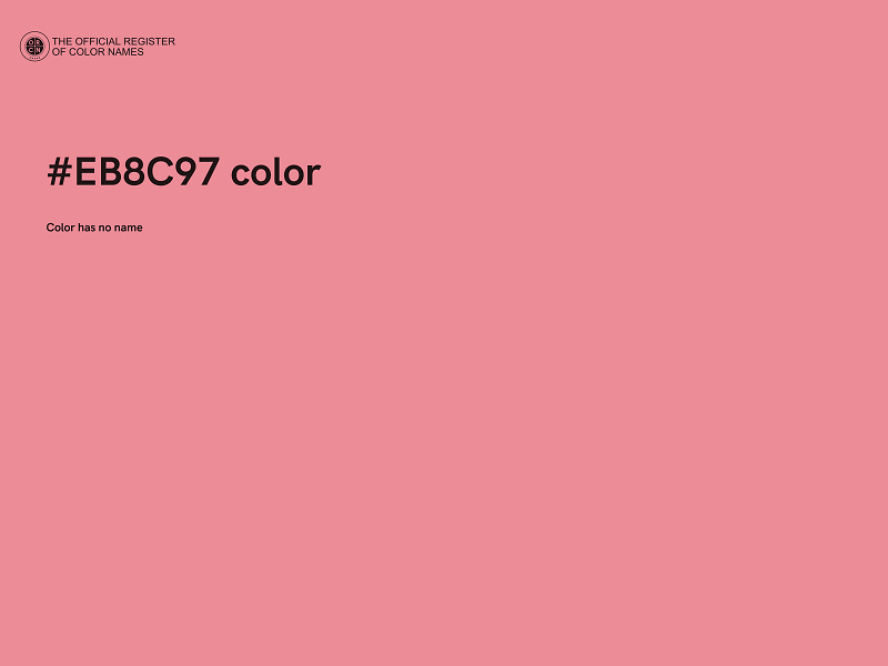 #EB8C97 color image