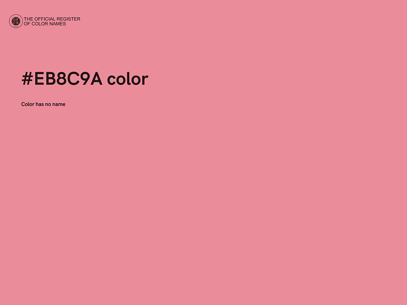 #EB8C9A color image