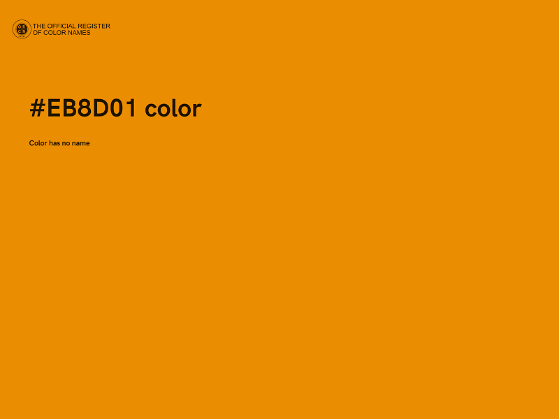 #EB8D01 color image