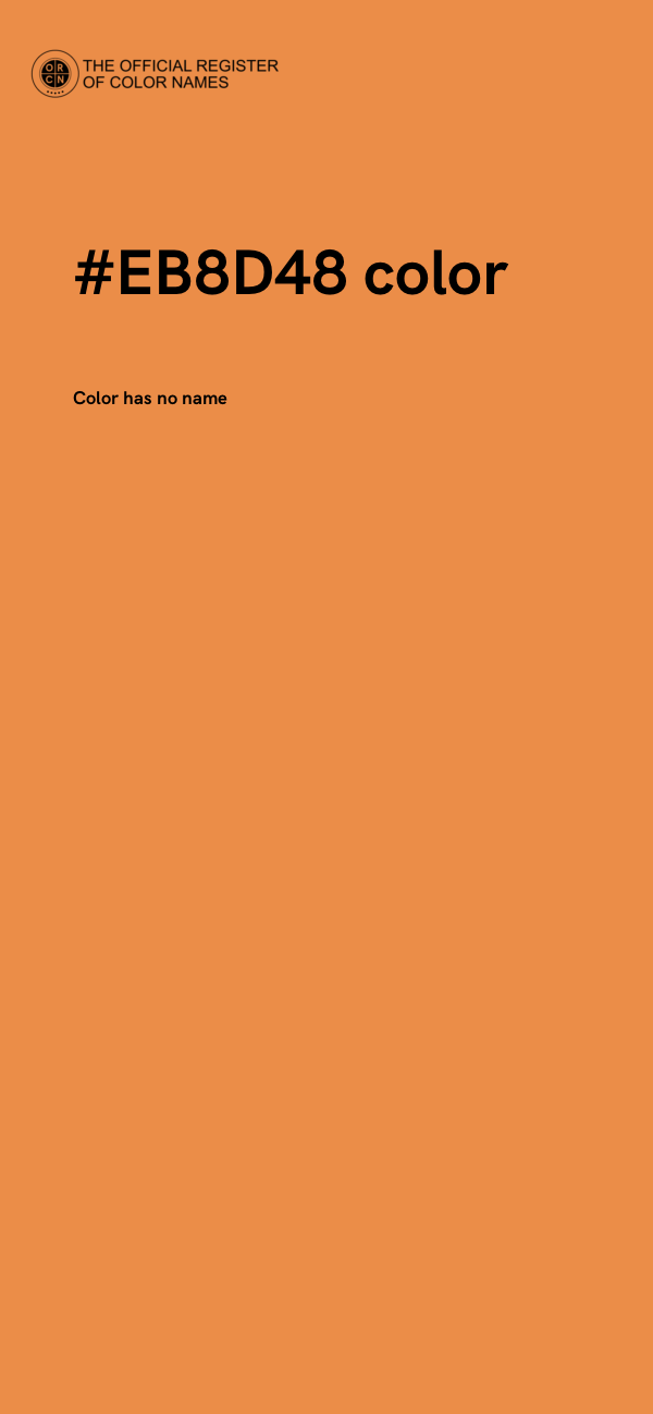 #EB8D48 color image