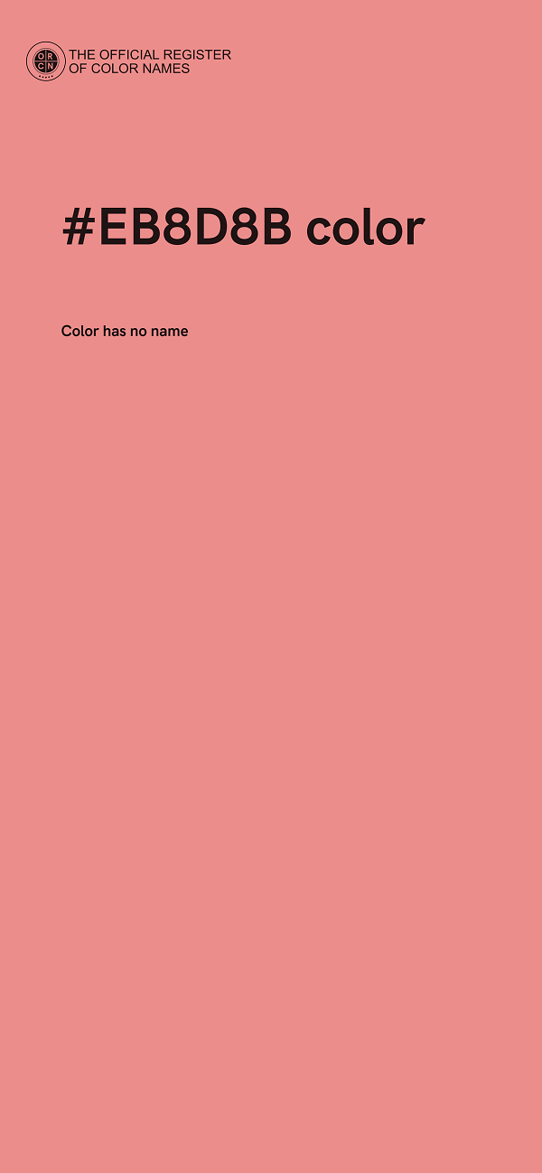 #EB8D8B color image