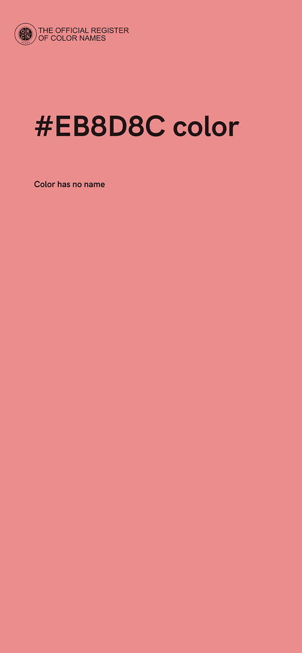 #EB8D8C color image