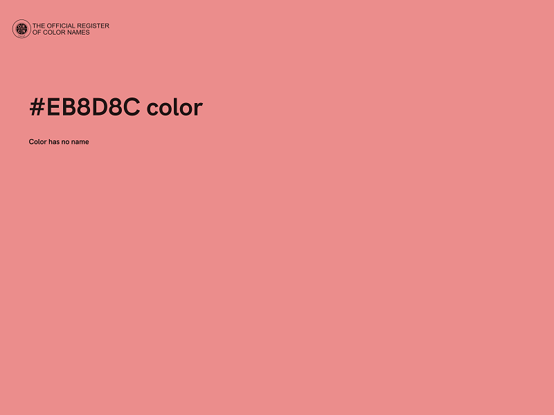#EB8D8C color image