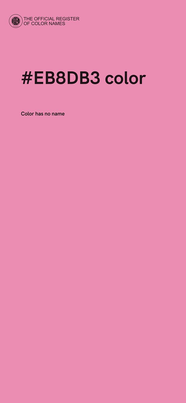 #EB8DB3 color image