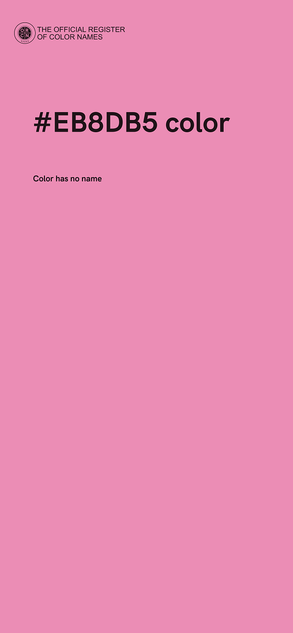 #EB8DB5 color image