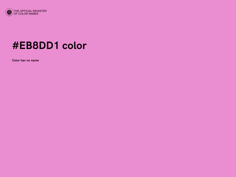 #EB8DD1 color image