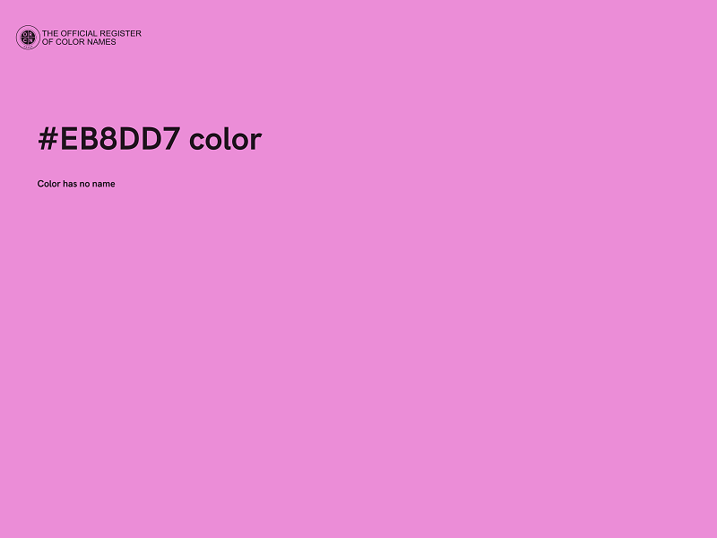 #EB8DD7 color image