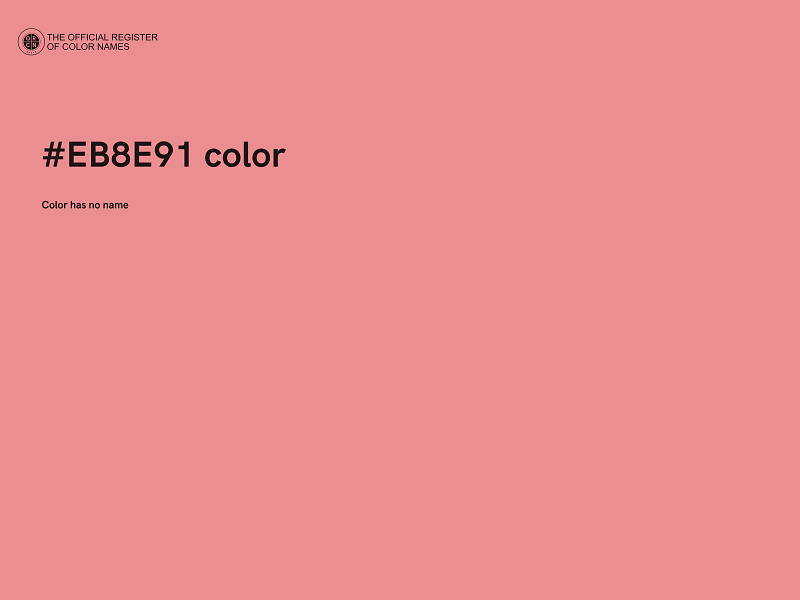 #EB8E91 color image