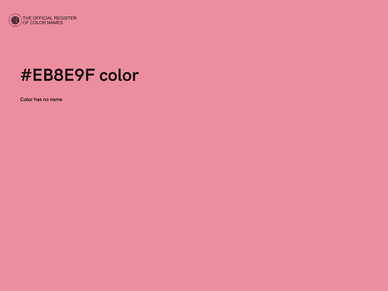 #EB8E9F color image