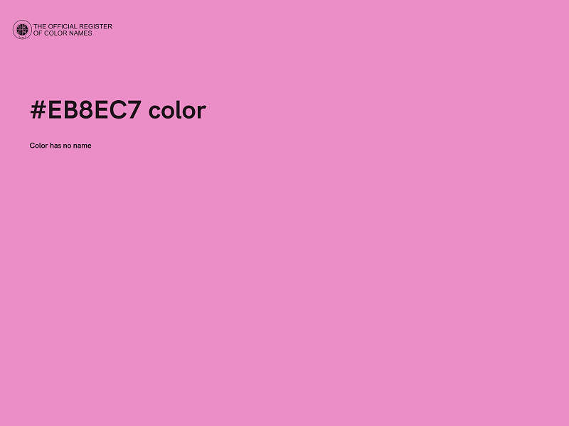 #EB8EC7 color image