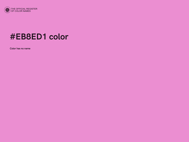 #EB8ED1 color image