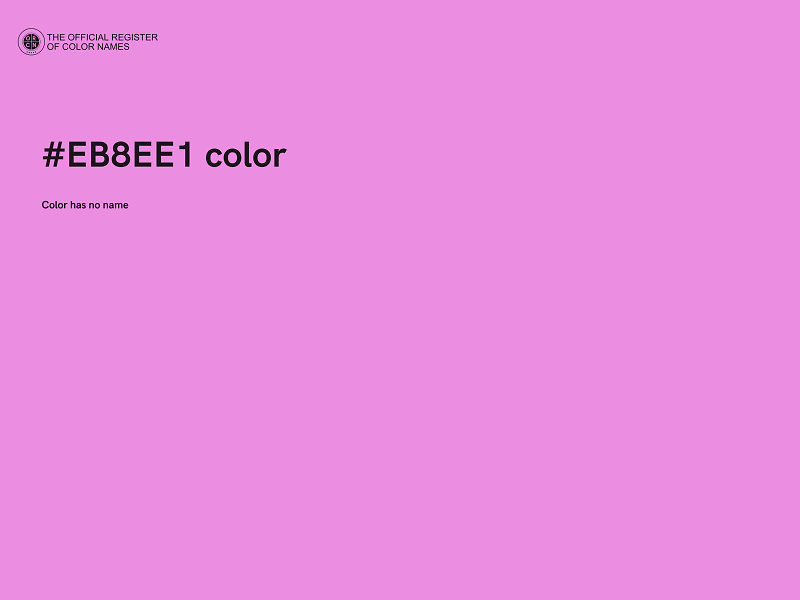 #EB8EE1 color image