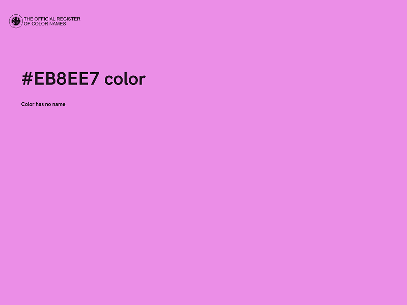 #EB8EE7 color image