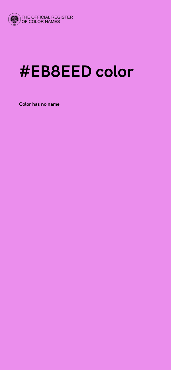 #EB8EED color image