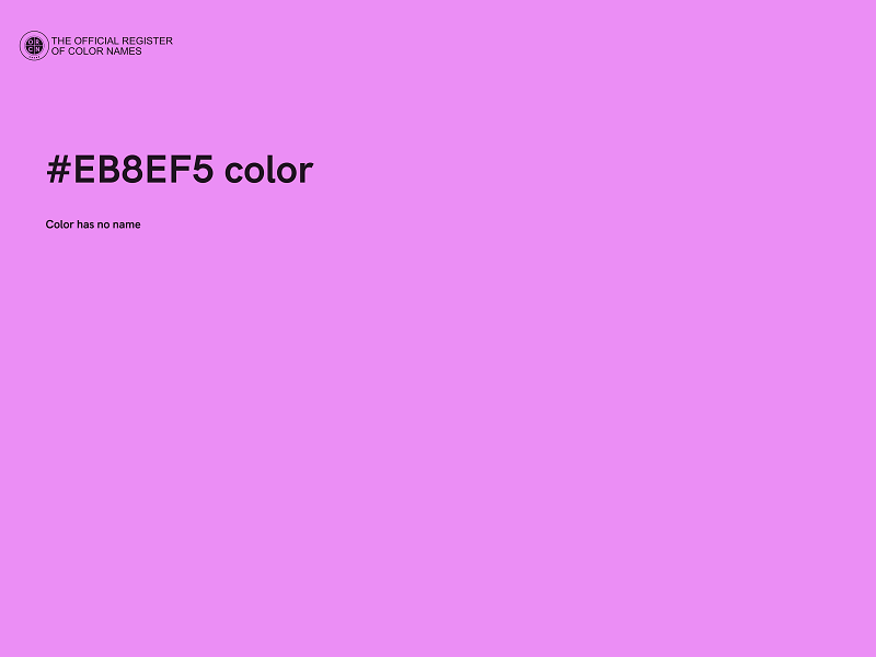 #EB8EF5 color image