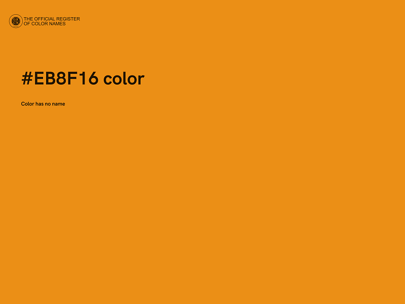 #EB8F16 color image