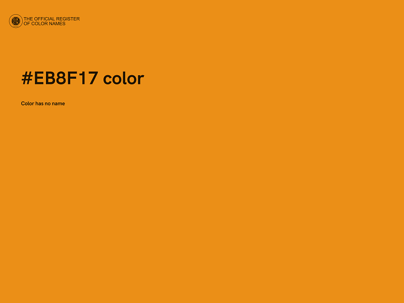 #EB8F17 color image