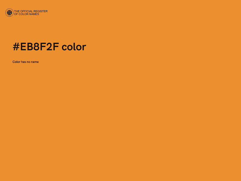 #EB8F2F color image
